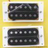 2 BLACK/WHITE OPEN HUMBUCKER PICKUPS LES PAUL GUITAR